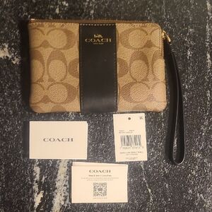 Coach Small Leather Skinny Wallet in the B4/1941 Saddle color